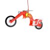 Elobra CHOPPER Lámpara Colgante Rojo, Plata, 1 luz