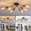 Lámpara de Techo Vestjelland Latón, Negro, 6 luces