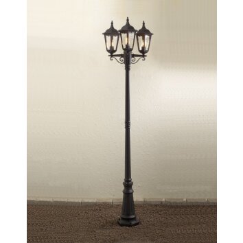 Konstsmide Firenze Lámpara de pie Negro, 3 luces
