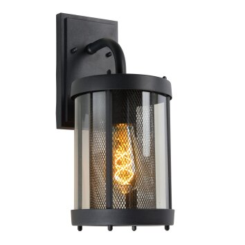 Lucide MAKKUM Aplique para exterior Negro, 1 luz