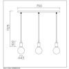 Lucide FIX MULTIPLE Lámpara Colgante Negro, 3 luces