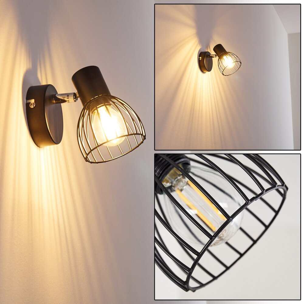 Aplique Bolderslev Cromo, Negro, 1 luz main product photo