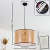 Stront Lámpara Colgante Negro, 1 luz