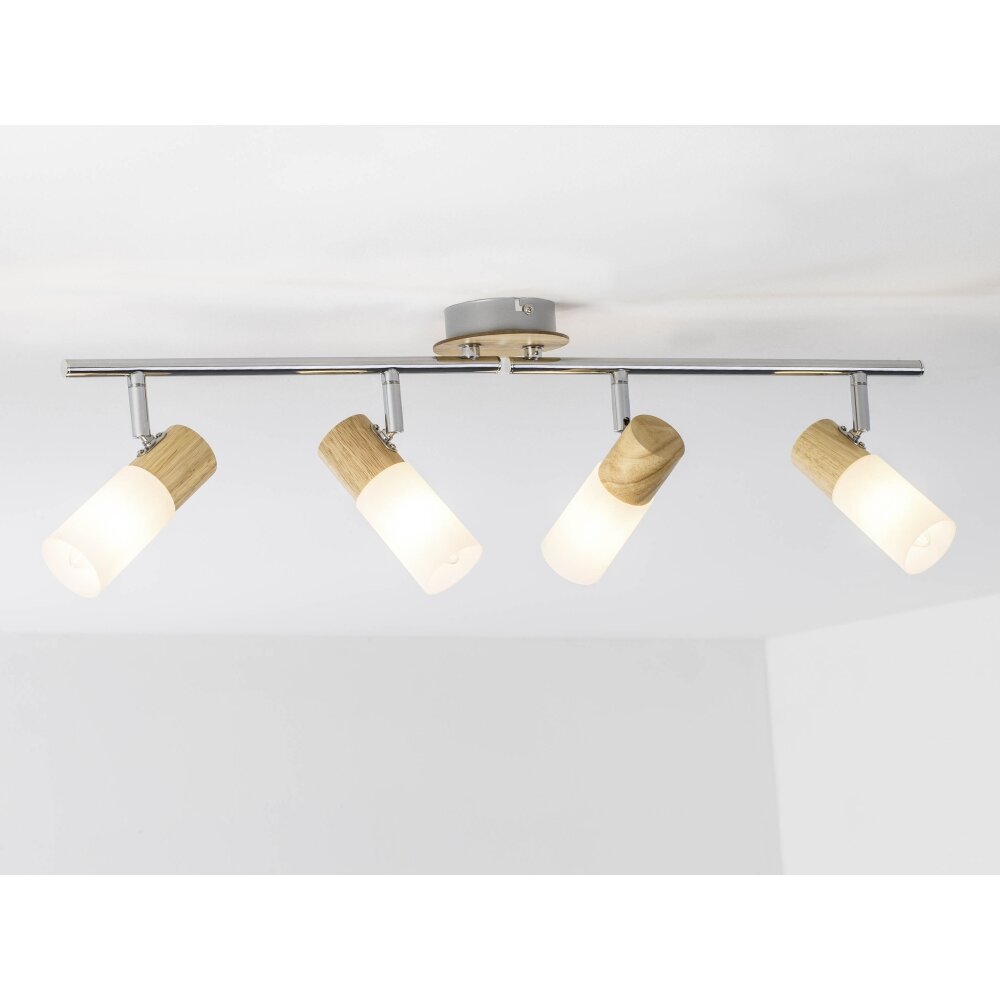 Brilliant Babsan Foco de techo Madera oscura, Blanca, 4 luces main product photo