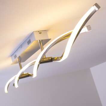 Paul Neuhaus POLINA Lámpara de techo LED Acero inoxidable, 2 luces
