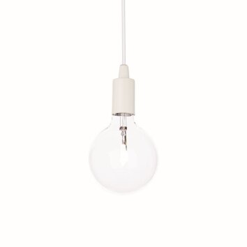 Ideal Lux EDISON Lámpara Colgante Blanca, 1 luz