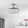 Bendigo Ventilador de techo LED Cromo, 1 luz