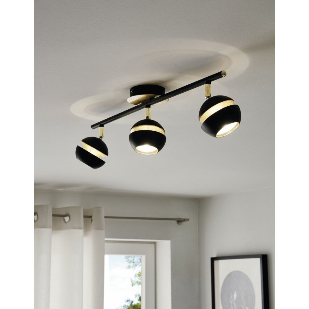 Eglo NOCITO Foco de techo LED dorado, Negro, 3 luces main product photo