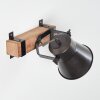Skodsbol Aplique Madera oscura, Acero bruñido, 1 luz