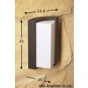 Trio SUEZ Aplique para exterior LED Negro, 1 luz