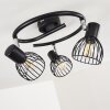 Bolderslev Lámpara de Techo Cromo, Negro, 3 luces