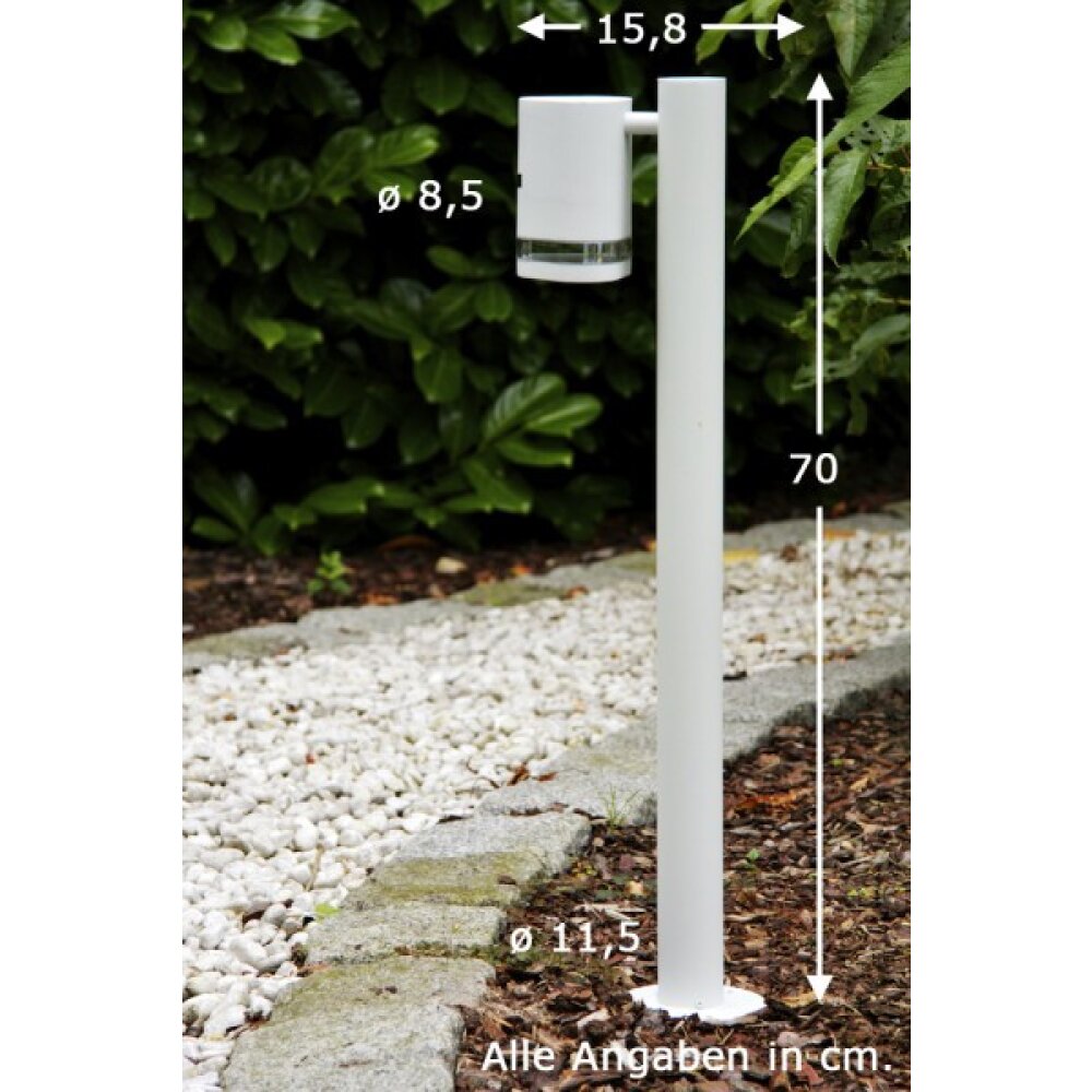 Konstsmide Modena Lámpara de pie para exterior Blanca, 1 luz main product photo