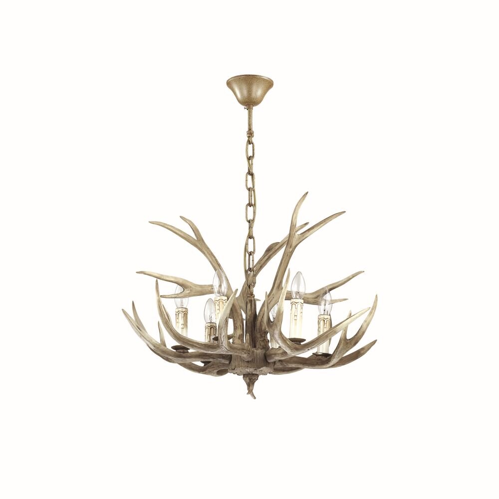 Ideal Lux CHALET Lámpara Colgante Beige, 6 luces main product photo