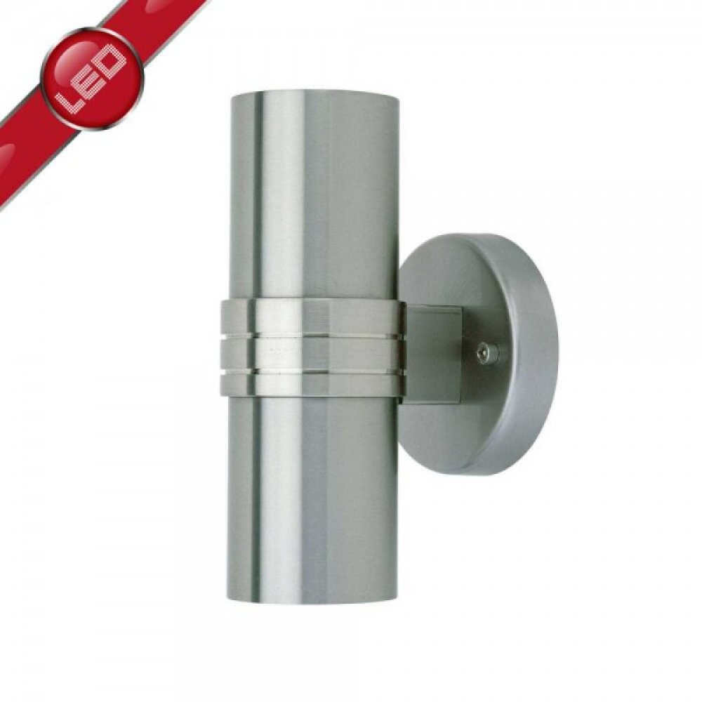 Brilliant Hanni Aplique para exterior Acero inoxidable, 2 luces main product photo