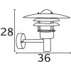 Nordlux LØNSTRUP Aplique para exterior Negro, 1 luz