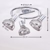 Esberg Lámpara de Techo Cromo, 3 luces