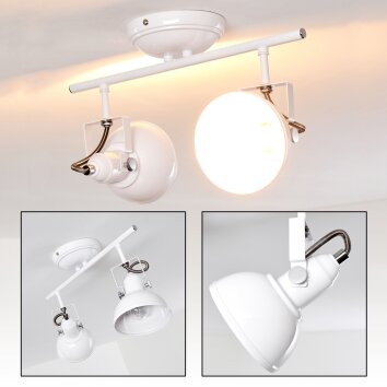 Tina Lámpara de Techo Blanca, 2 luces