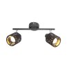 GLOBO TROY Proyector Negro, 2 luces