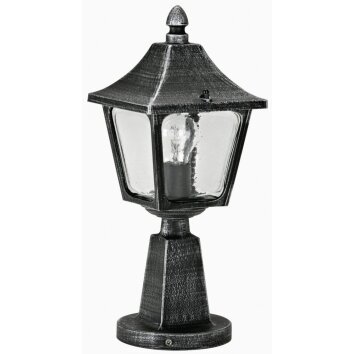 Albert 540 Poste de jardin Negro, Plata, 1 luz