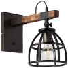 Aplique Brilliant Matrix Madera oscura, Negro, 1 luz