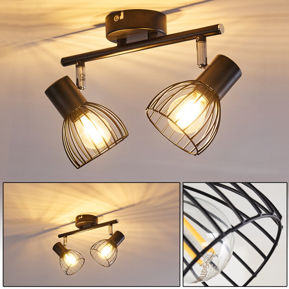 Bolderslev Lámpara de Techo Cromo, Negro, 2 luces main product photo