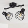 Bolderslev Lámpara de Techo Cromo, Negro, 2 luces