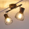 Bolderslev Lámpara de Techo Cromo, Negro, 2 luces