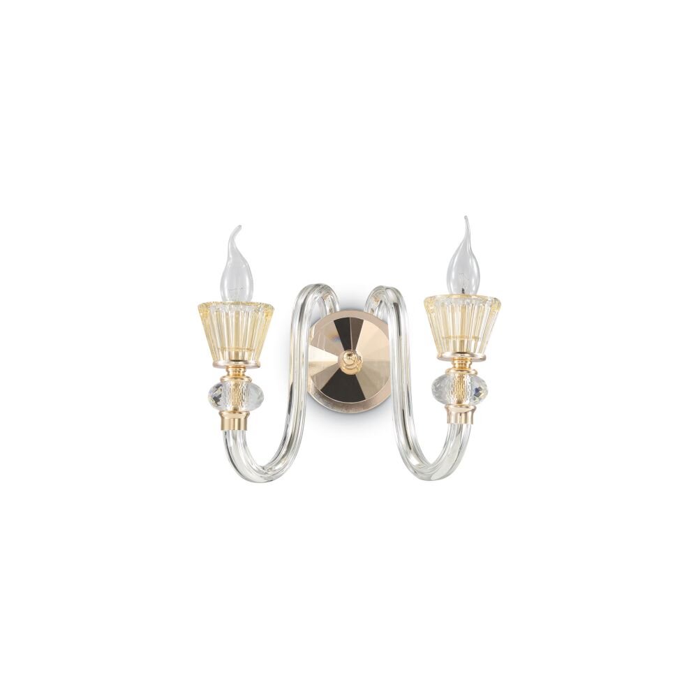 Ideal Lux STRAUSS Aplique dorado, 2 luces main product photo