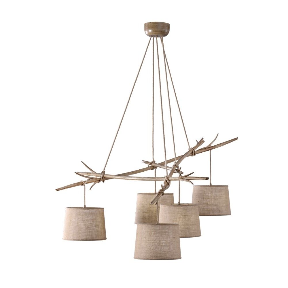 Mantra SABINA Lámpara Colgante Marrón, 5 luces main product photo
