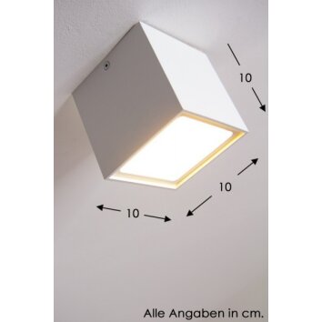 Helestra LED Lámpara de techo Aluminio, Blanca, 1 luz