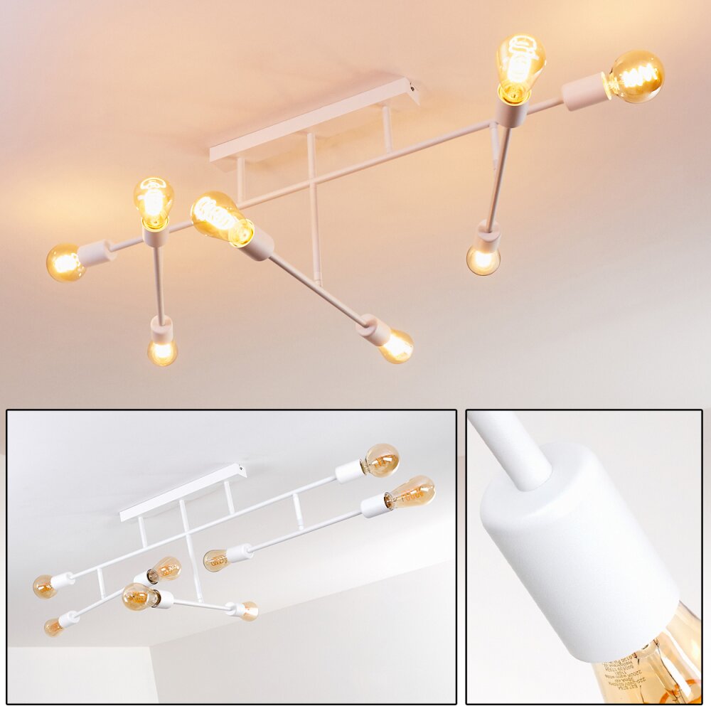 Cahaba Lámpara de Techo Blanca, 8 luces main product photo