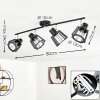Rieti Lámpara de Techo Negro, 4 luces