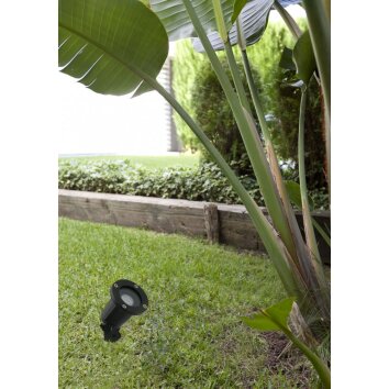 Faro Tono Toma de jardin con estaca Negro, 1 luz