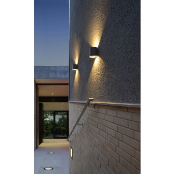 Eco-Light DODD Aplique LED Antracita, 2 luces