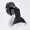 Polmak Foco de pared Negro-dorado, 1 luz