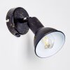 Polmak Foco de pared Negro-dorado, 1 luz