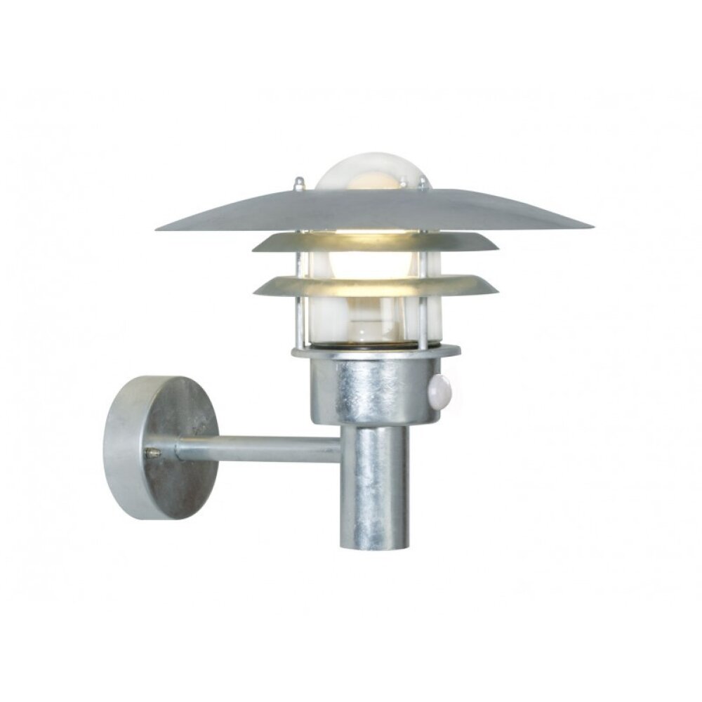 Nordlux LØNSTRUP Aplique para exterior Galvanizado, 1 luz, Sensor de movimiento main product photo