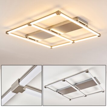 Beken Lámpara de Techo LED Níquel-mate, 1 luz