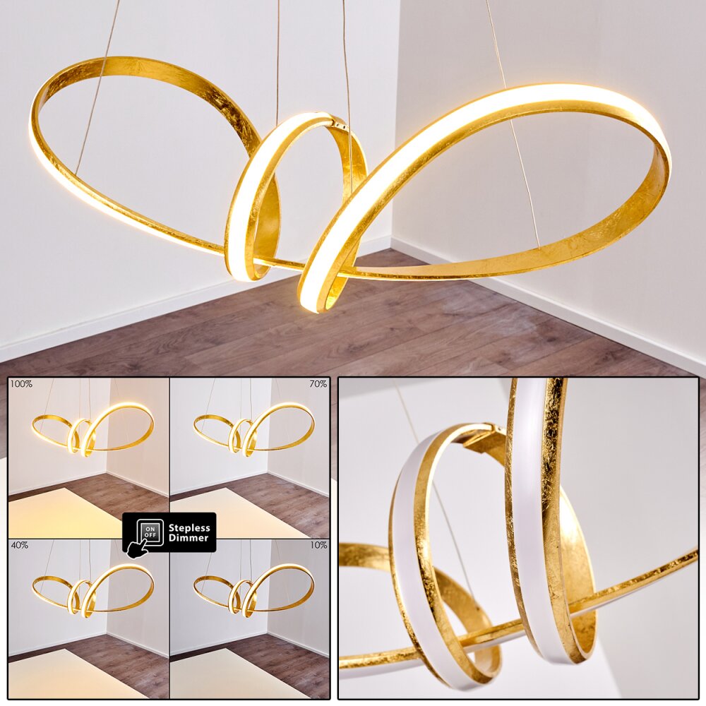 Woyens Lámpara Colgante LED dorado, 1 luz main product photo