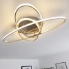 Krabi Lámpara de Techo LED Níquel-mate, 3 luces, Mando a distancia