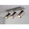 Trio 8024 Lámpara de techo Acero inoxidable, Níquel-mate, 3 luces