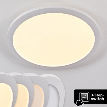 Siguna Lámpara de Techo LED Blanca, 1 luz