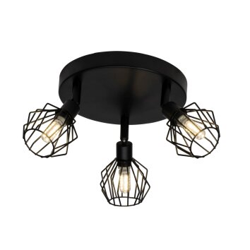 Brilliant Noris Lámpara focos circular LED Negro, 3 luces