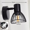 Aplique Holbol Negro, 1 luz