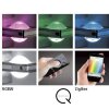 Aplique Paul Neuhaus Q-Fisheye LED Acero inoxidable, 2 luces, Mando a distancia, Cambia de color