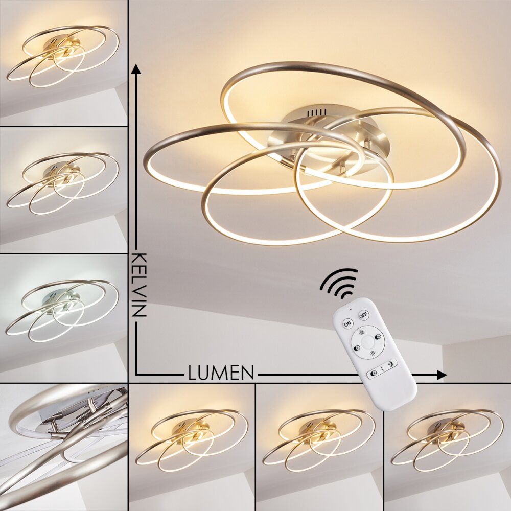 Gimdalen Lámpara de Techo LED Níquel-mate, 1 luz, Mando a distancia main product photo