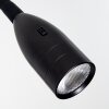 Alsea Lámpara de cama LED Negro, 1 luz, Sensor de movimiento
