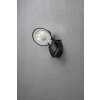 Konstsmide Prato Aplique LED Negro, 1 luz, Sensor de movimiento