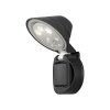 Konstsmide Prato Aplique LED Negro, 1 luz, Sensor de movimiento