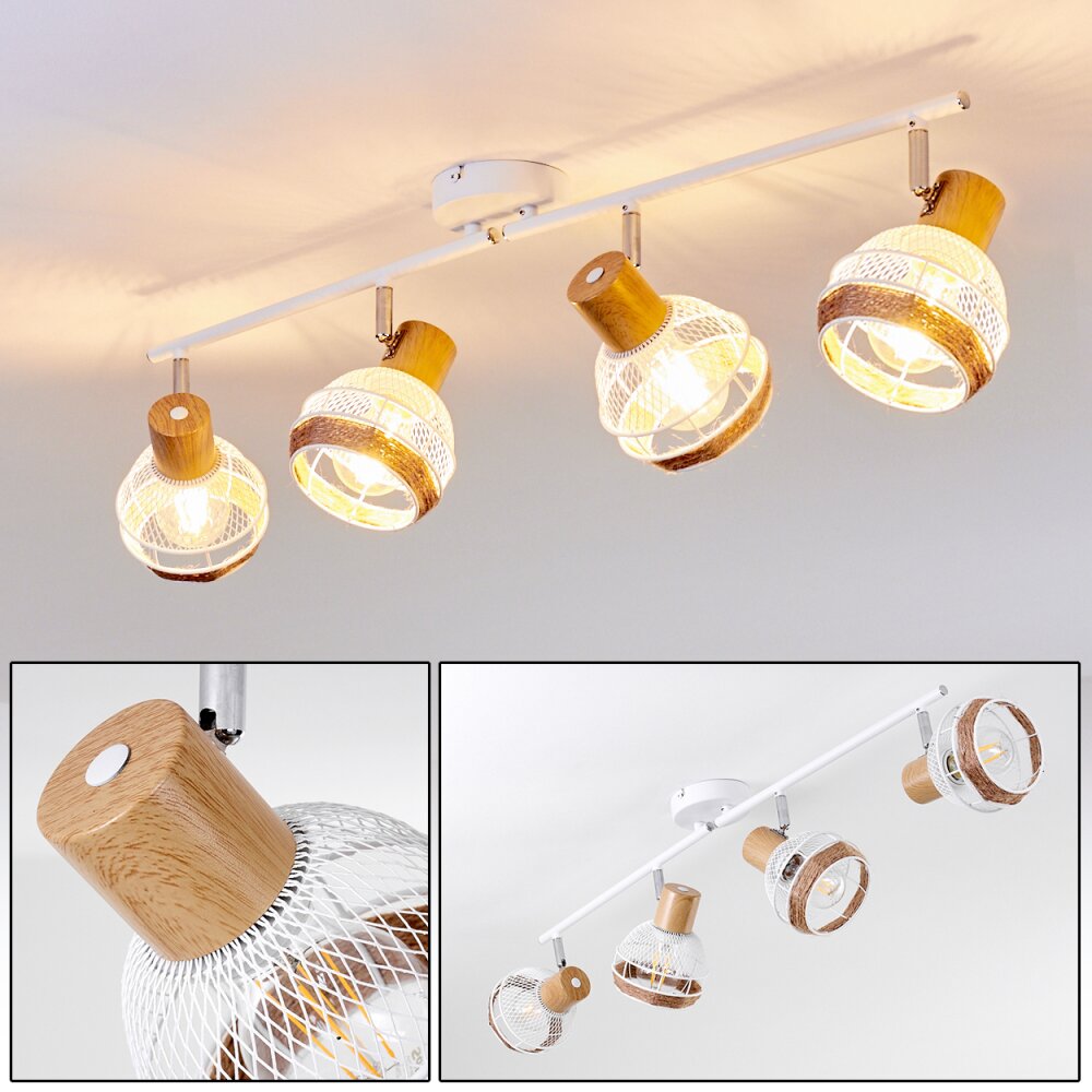 Bariloche Lámpara de Techo Cromo, Blanca, 4 luces main product photo